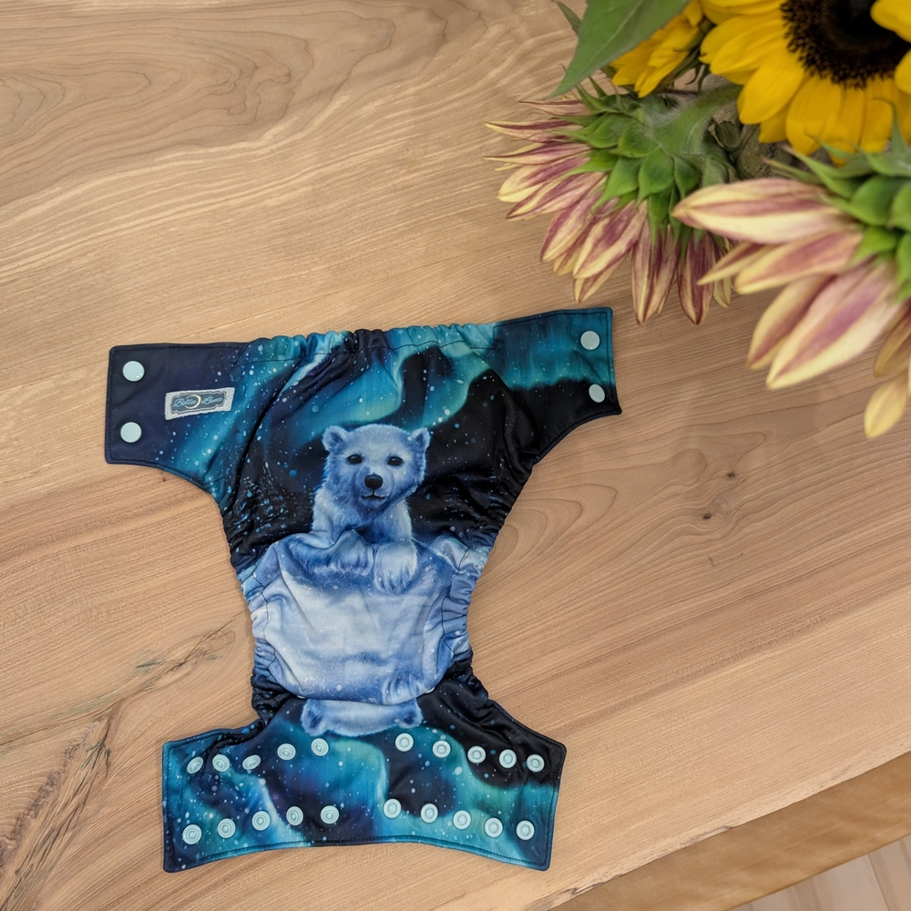 Bella Luna OS Pocket Cloth Diaper | Polar Bear